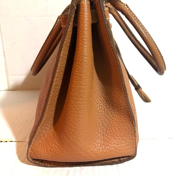 Dooney bourke brown leather satchel handbag - Picture 4 of 10